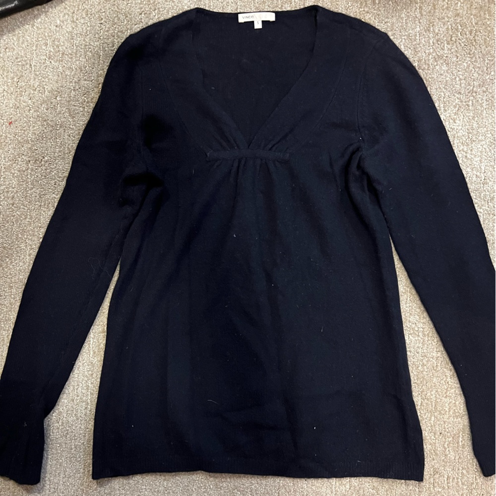 Navy blue cashmere sweater